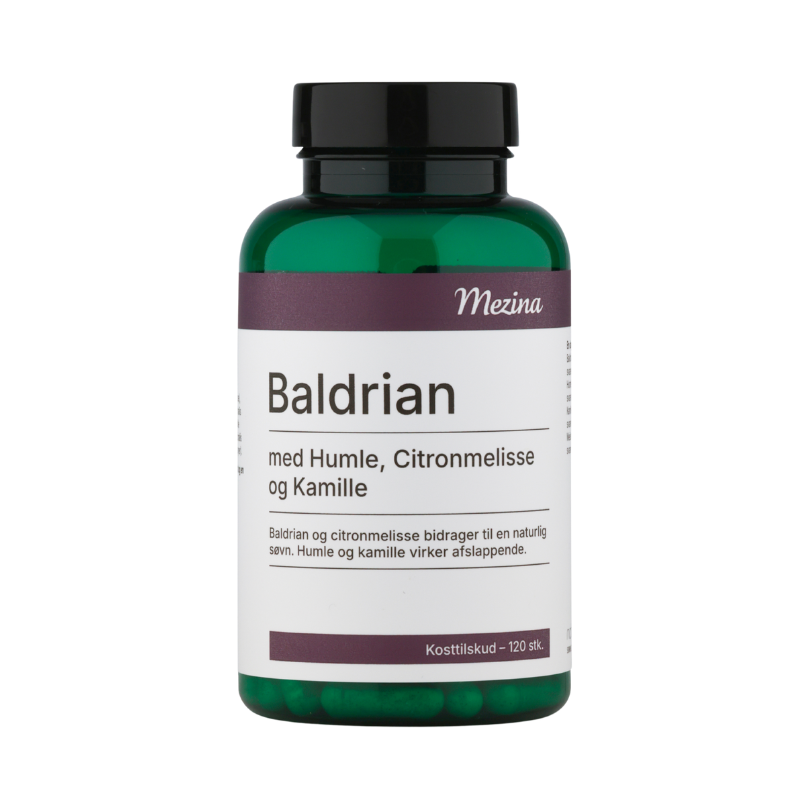 Mezina Baldrian + Humle Citronmelisse & Kamille (120 kaps)