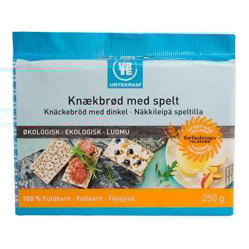 Urtekram Fuldkornsknækbrød M. Spelt Ø - 250 g