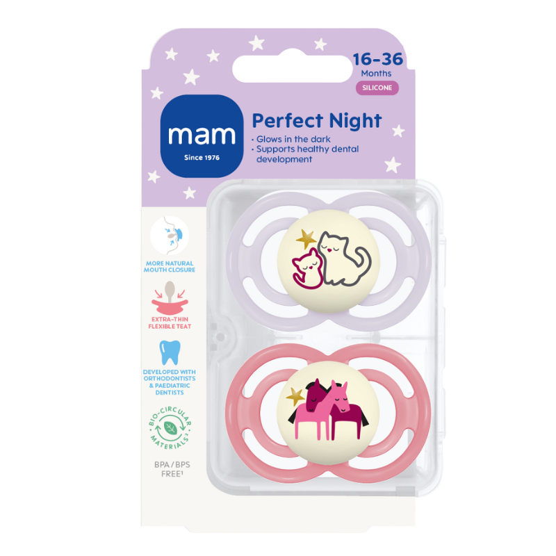 MAM Perfect Night Silk 16-36M Pink (2 stk)