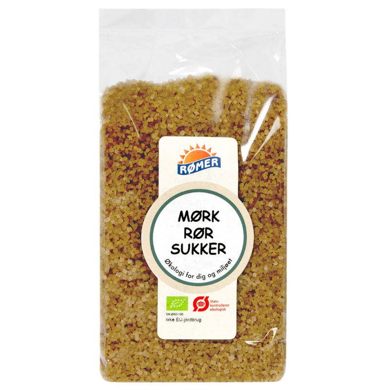 Rørsukker mørk Ø 500 gr.