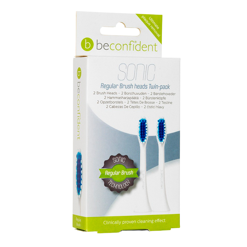 Beconfident Sonic Toothbrush Heads Regular White (2 stk)