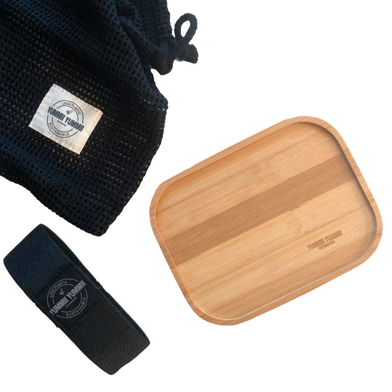 YUMMII YUMMII Bamboo Lid w. Elastic Band (Bento Medium+) (1 stk)