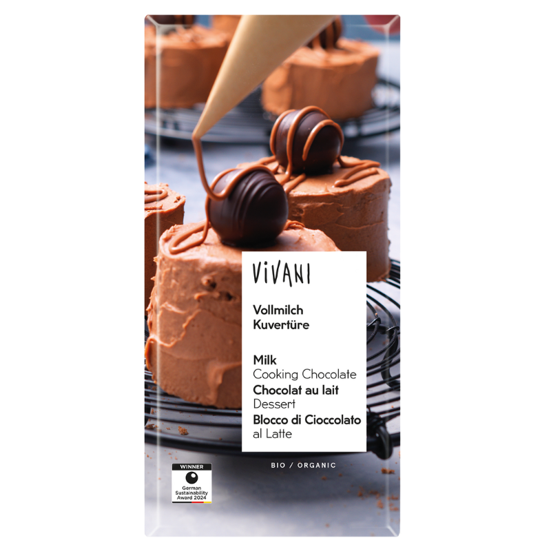 Vivani Overtrækschokolade Lys Ø (150 g)