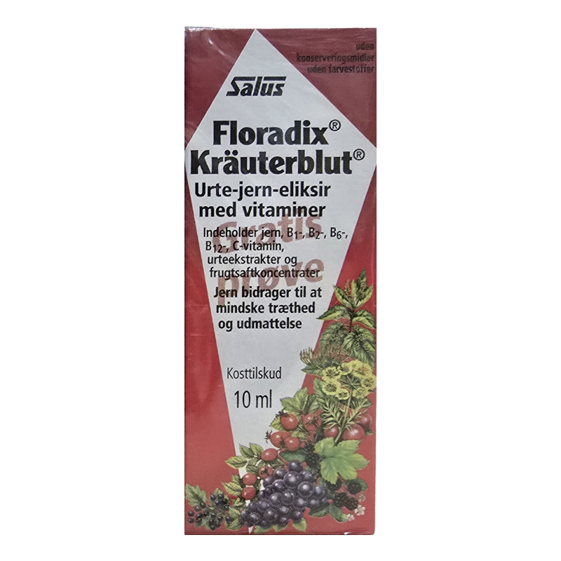 Vareprøve - Salus Floradix Kräuterblut Urte-Jern Mikstur (10 ml)