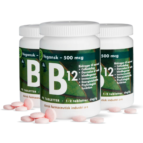 3 x Grønne Vitaminer B12-vitamin 500 mcg (90 tab)