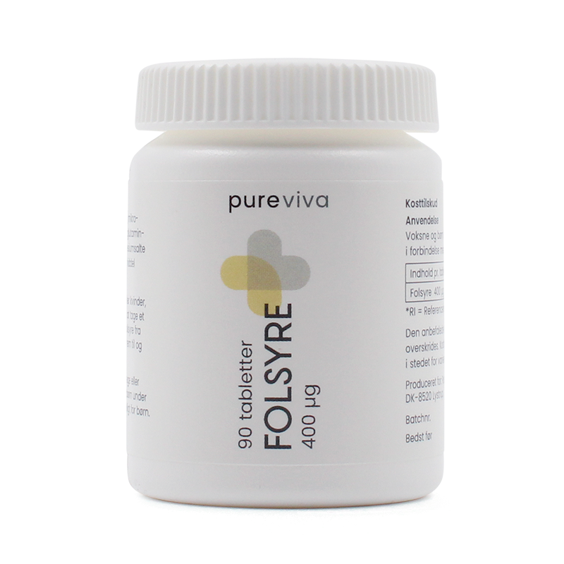 Pureviva Folsyre 400 µg (90 tabl)