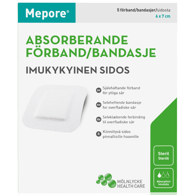 Mepore Plaster 6 x 7 cm (5 stk)