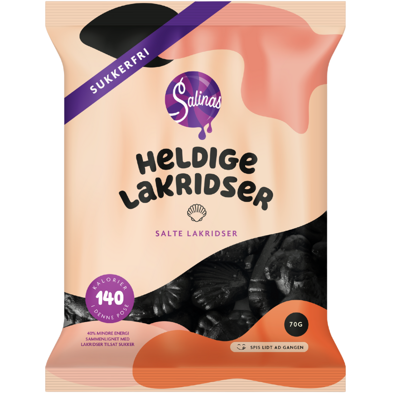 Salinas Slik Heldige Lakridser (70 g)