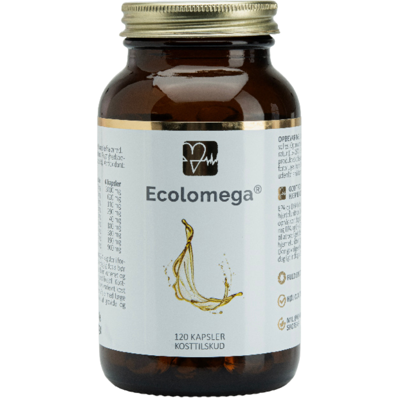 Ecolomega fiskeolie - 120 kaps.