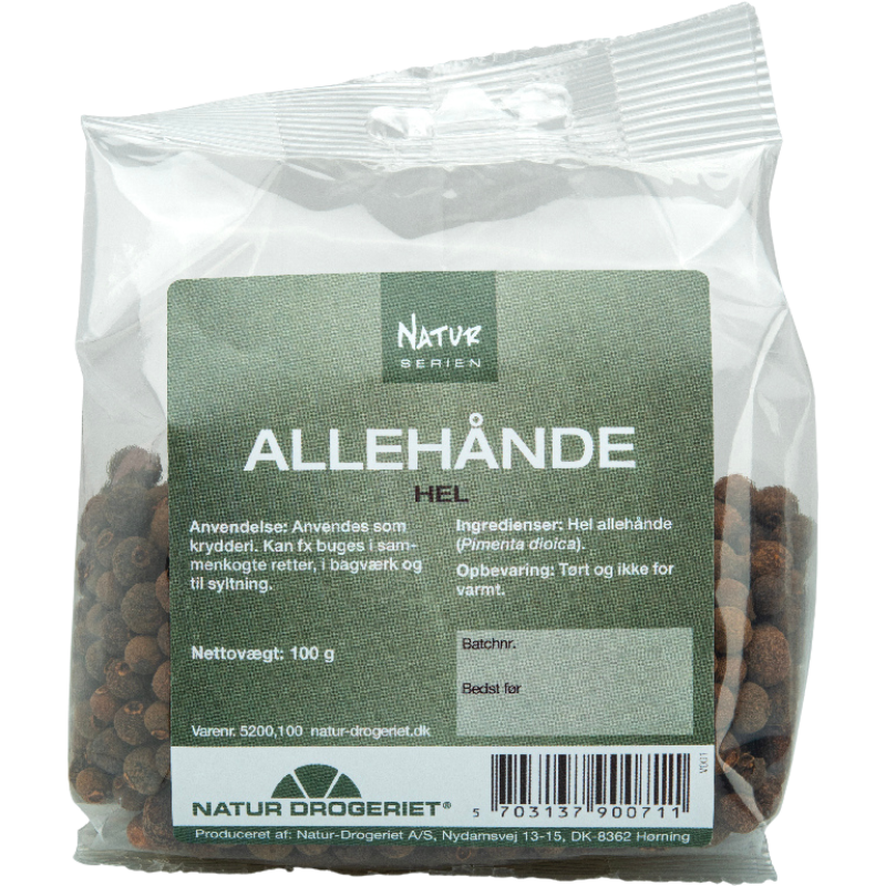 Natur Drogeriet Allehånde hel - 100 g. Natur Drogeriet Allehånde hel - 100 g.
