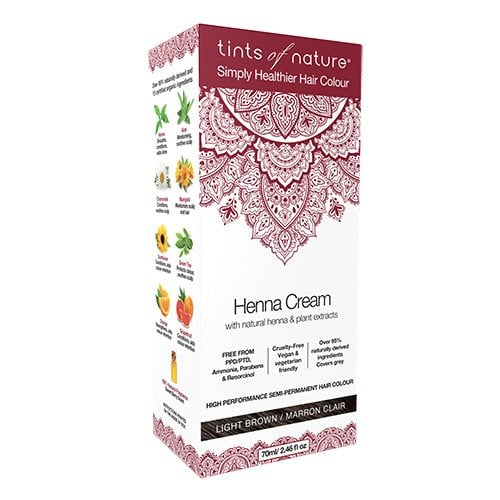 Tints of Nature Hårfarve Henna Creme Light Brown - 70 ml.