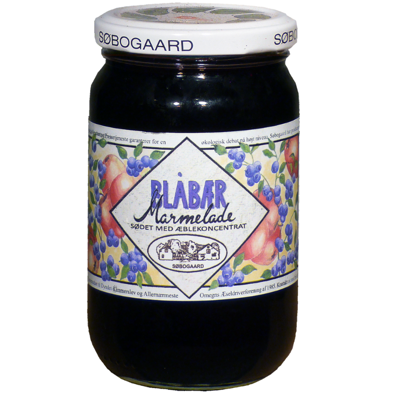 Søbogaard Blåbær Marmelade Æblesødet Ø (390 g)
