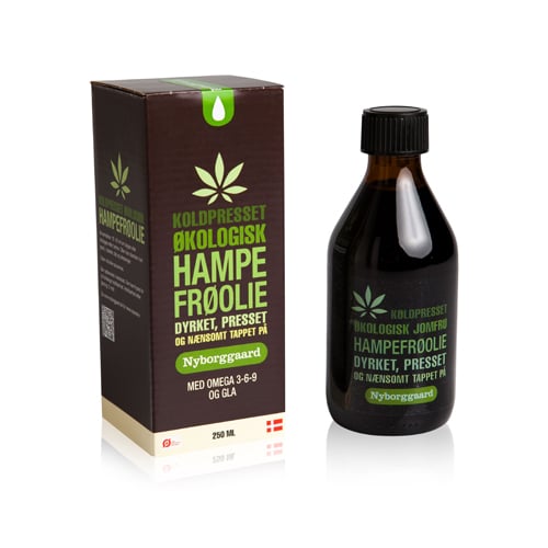 Hampefrøolie Øko. - 250 ml.