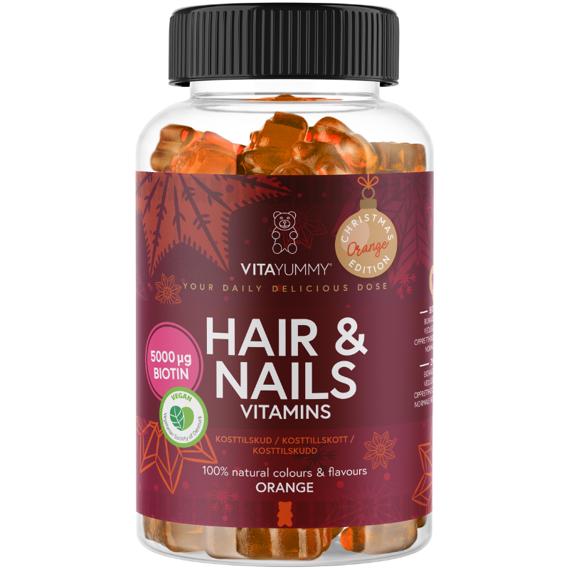 VitaYummy Hair & Nails Orange Christmas Edition (60 stk)