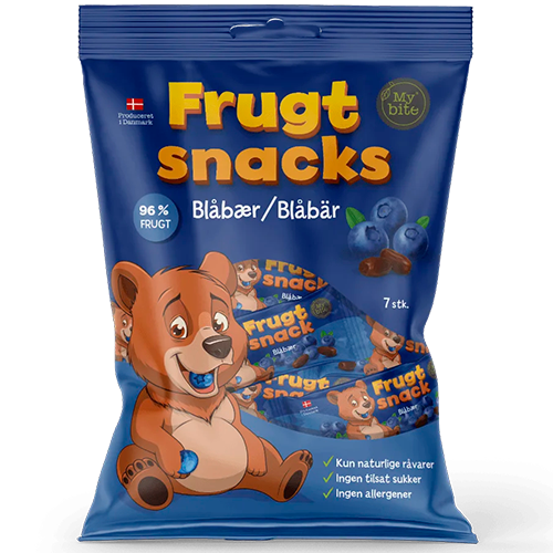 MyBite Mini FrugtBar Blåbær (100 g)