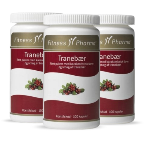 3 x Fitness Pharma Tranebærkapsler (100 kaps)