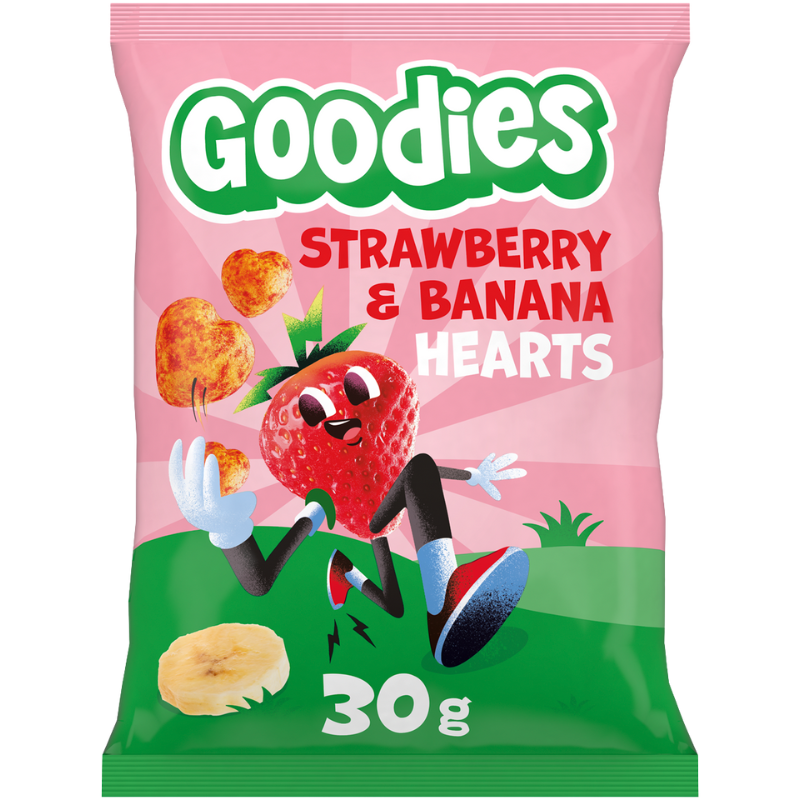 Goodies Crunchy Hearts Banana & Strawberry (30 g)