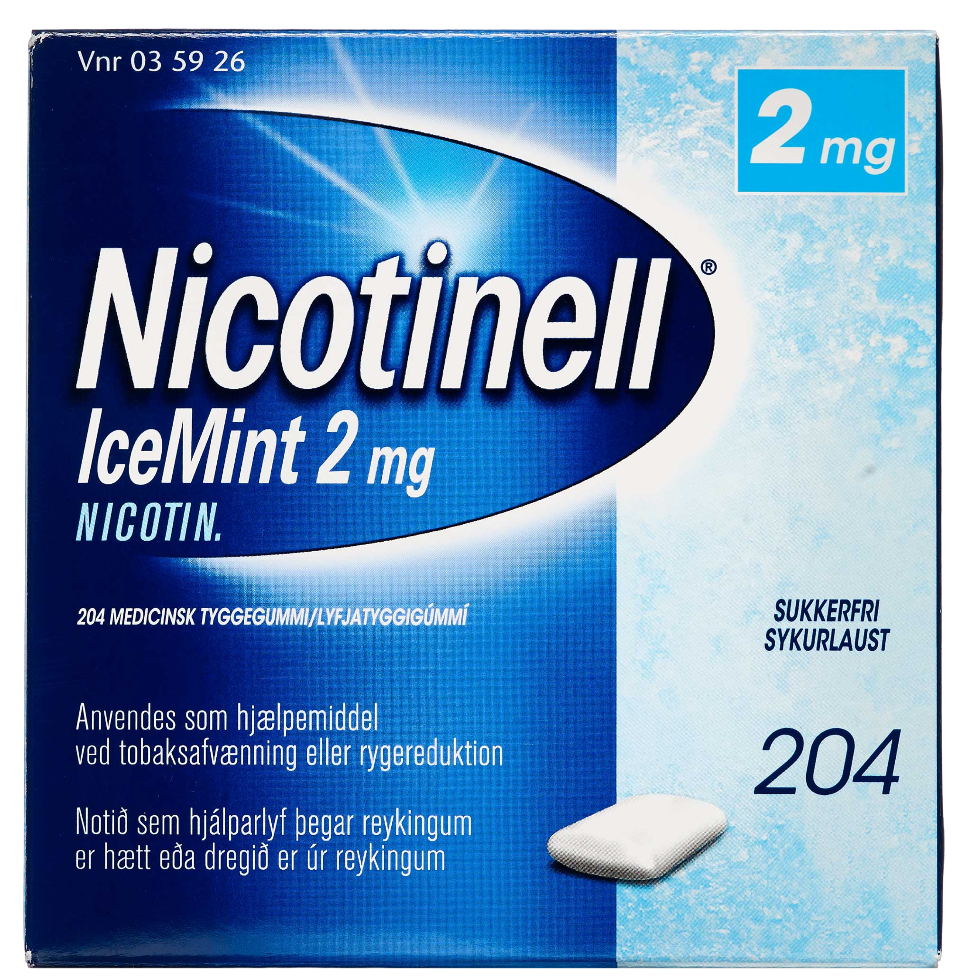 Nicotinell Icemint Tyggegummi 2MG - 204 stk.