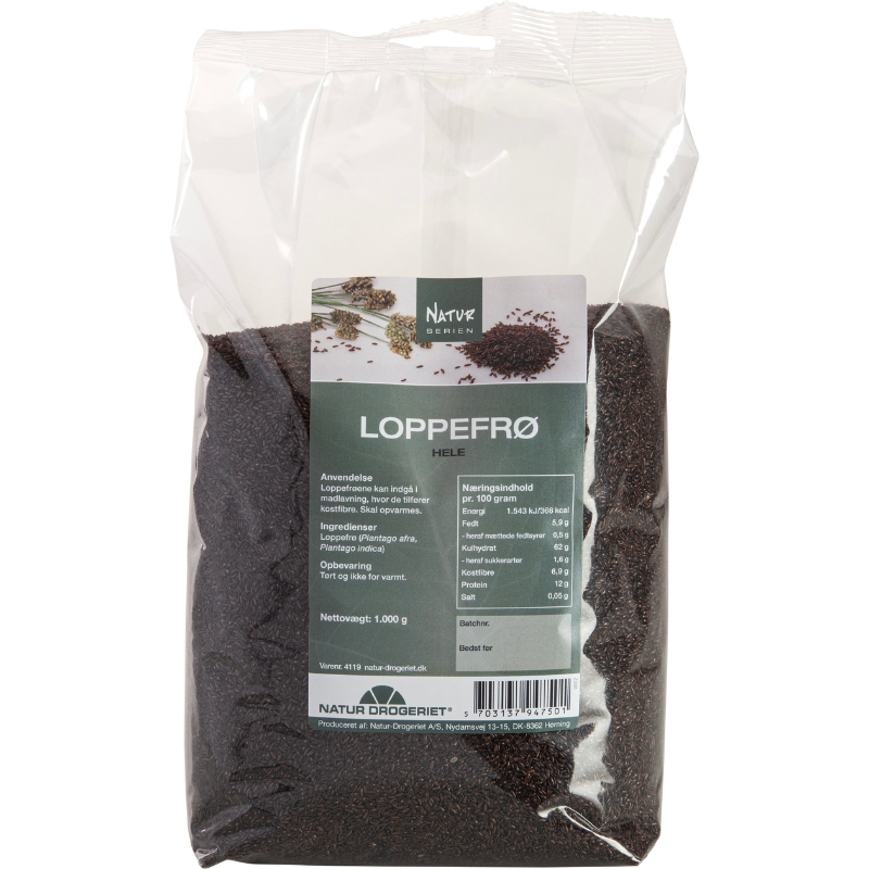 Natur Drogeriet Loppefrø Hele - 1000 gr