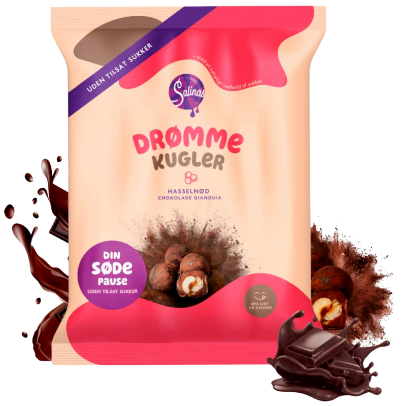 Salinas Slik Drømme Kugler Hasselnød M. Gianduja Nougat (65 g)