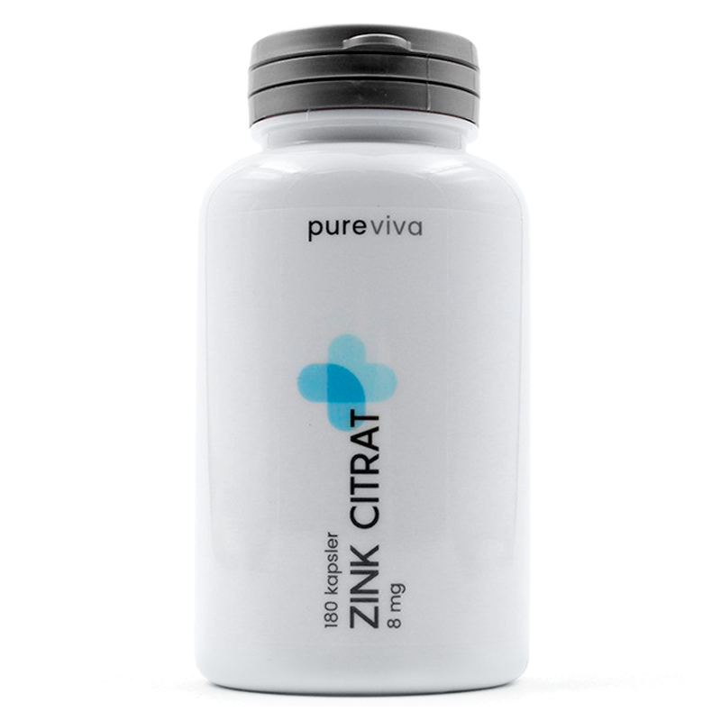 Pureviva Zink Citrat 8 mg - 180 kap