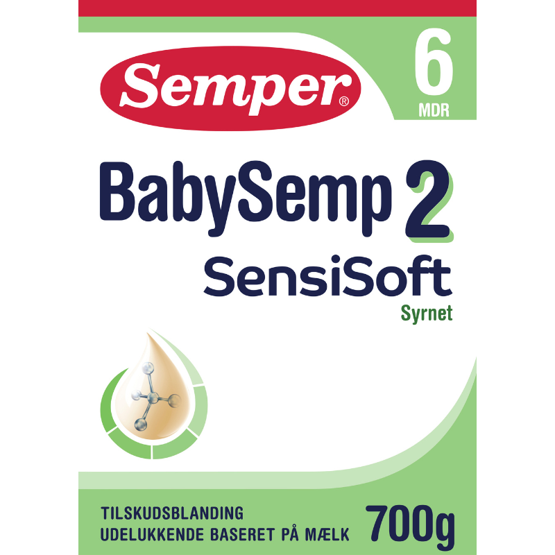 Semper BabySemp 2 Sensisoft Syrnet Tilskudsblanding - Fra 6 mdr. (700 g)