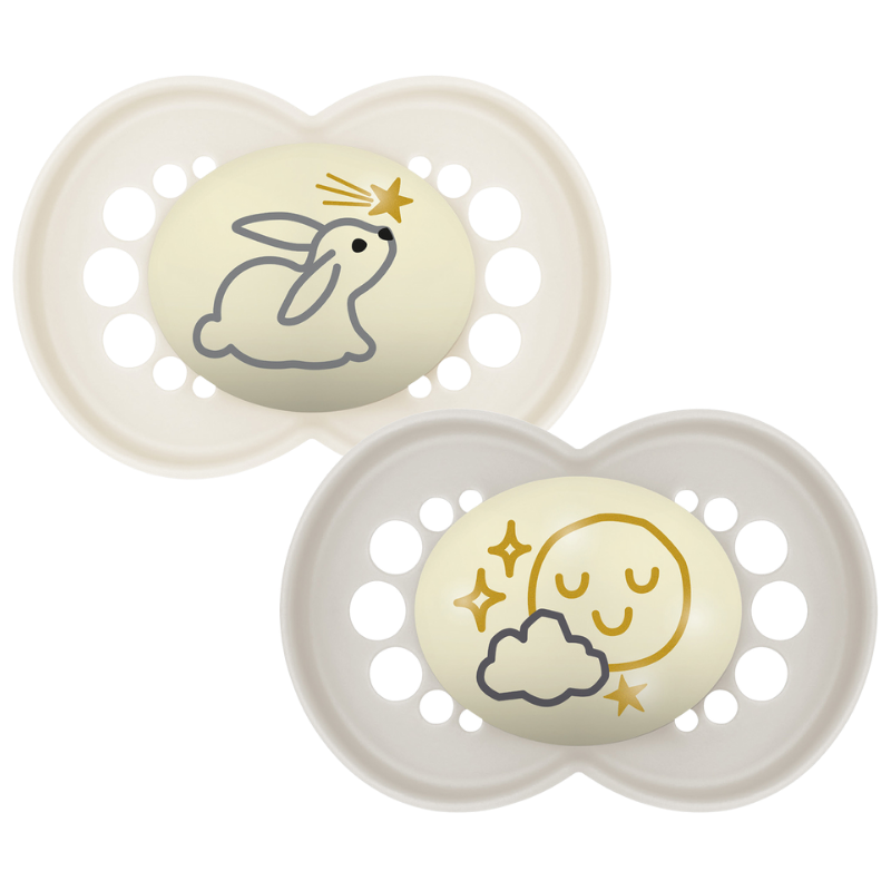MAM Original Sut Night 6-16M Silicone Neutral (2 stk)