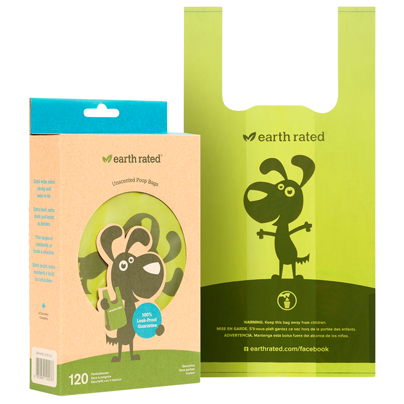 Earth Rated  Hundeposer Med Håndtag Neutral (120 poser)