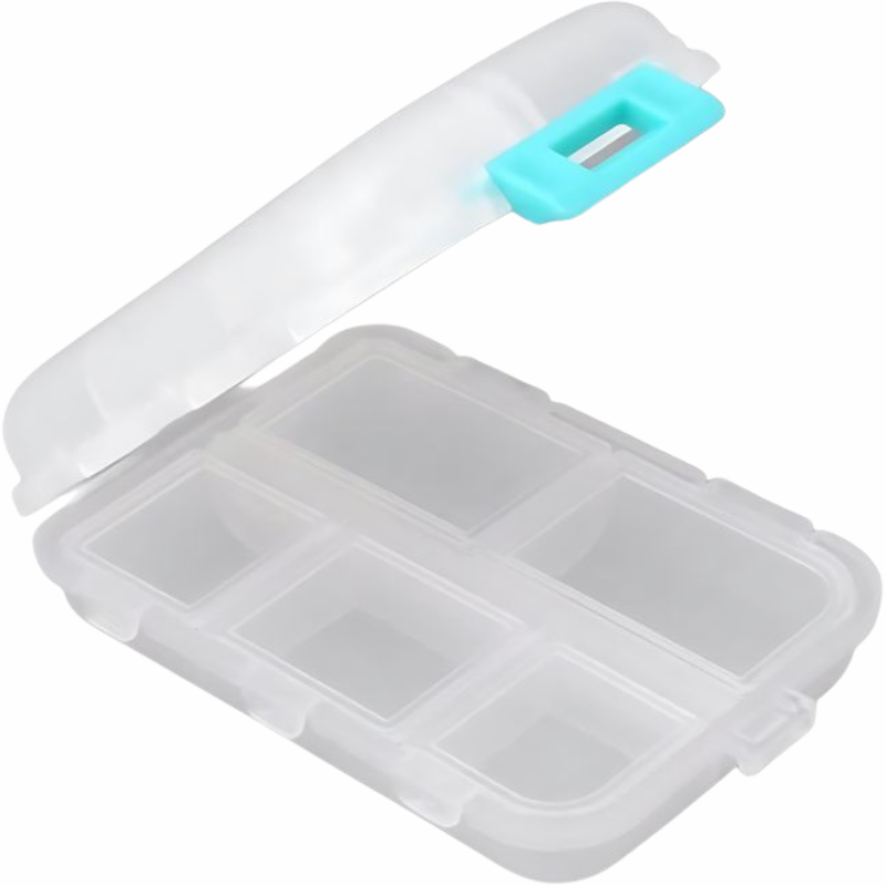 UNIQ Kompakt Rejse Pilleæske M. 10 Rum Hvid (1 stk)