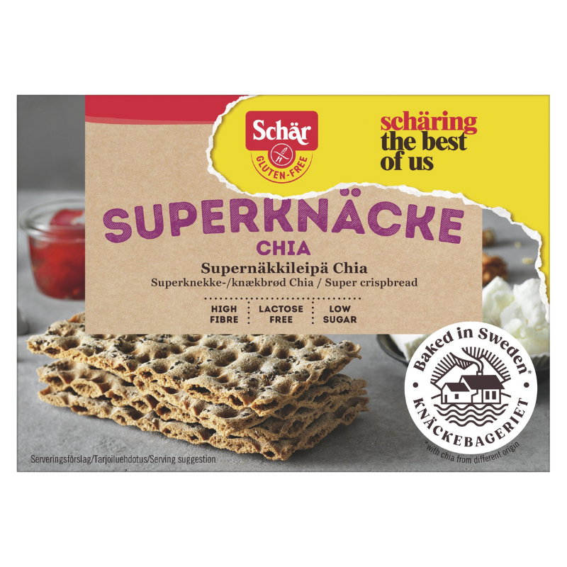 Schär Knækbrød Chia Glutenfri (140 g)
