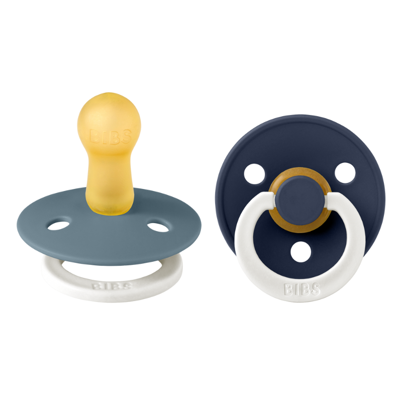 Bibs Pacifier Colour Latex Size 1 Petrol GLOW/Deep Space GLOW (1 sæt)