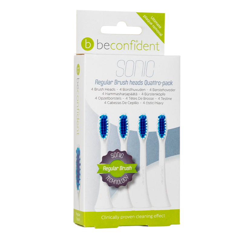 Beconfident Sonic Toothbrush Heads Regular White (4 stk)