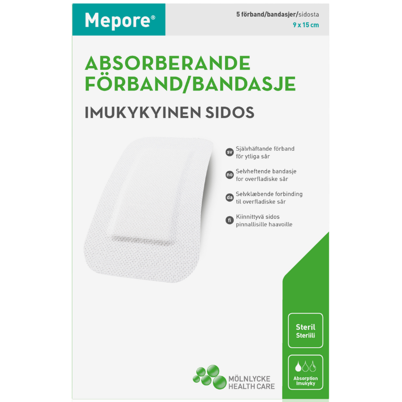 Mepore Plaster 9 x 15 cm (5 stk)