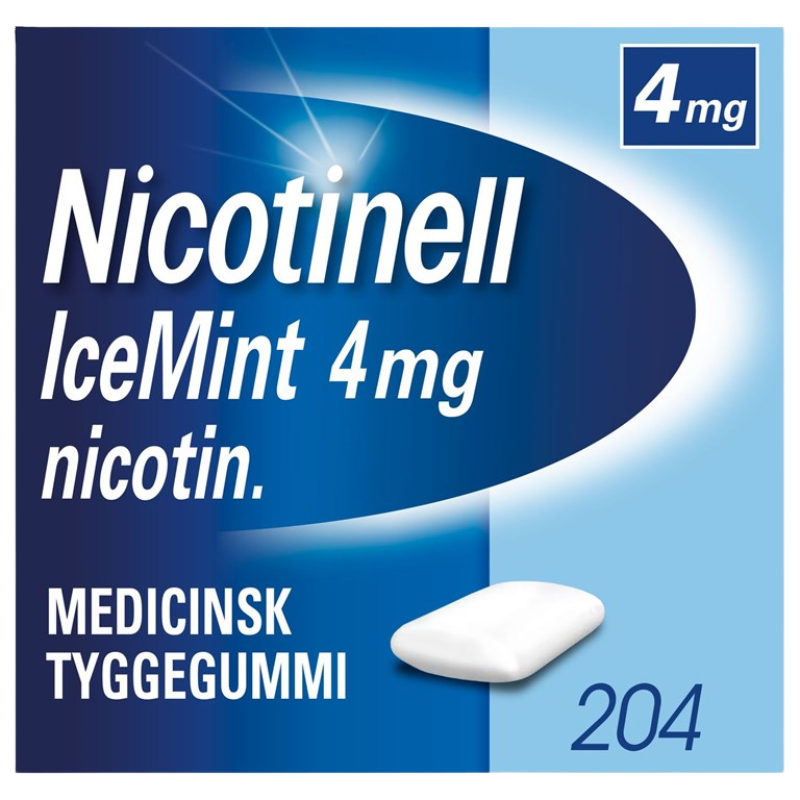 Nicotinell Icemint Tyggegummi 4MG - 204 stk. Nicotinell Icemint Tyggegummi 4MG - 204 stk.