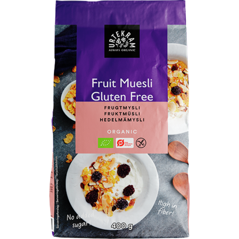 Urtekram Glutenfri Mysli med Frugt Ø - 400 g