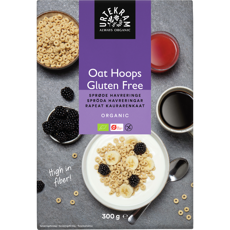 Urtekram Oat Hoops glutenfri Ø - 300 g.