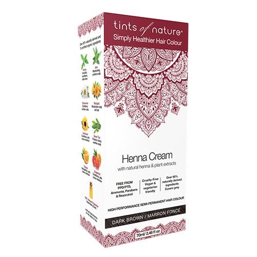 Tints of Nature Hårfarve Henna Creme Dark Brown - 70 ml.