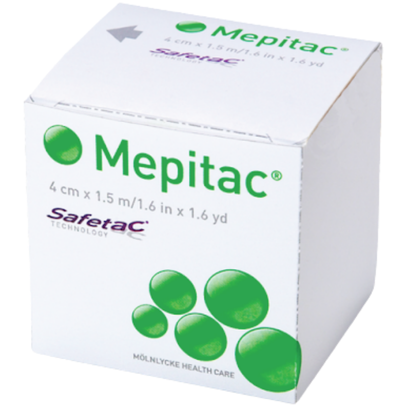 Mepitac Fikseringstape M. Silikoneklæb 4 cm x 1,5 m (1 stk)