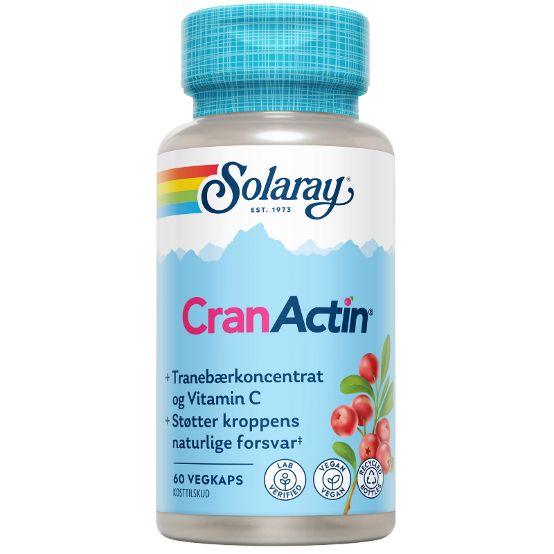 Solaray CranActin Tranebær m/c-vitamin - 60 kaps.