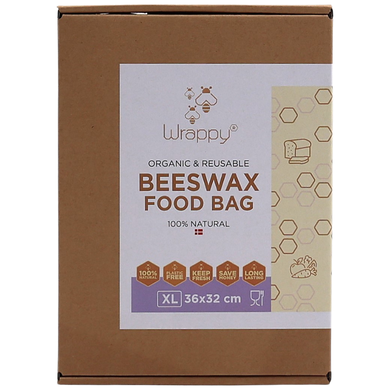 Wrappy Økologisk & Genanvendelig Bivoks Madpose X-Large (1 stk)
