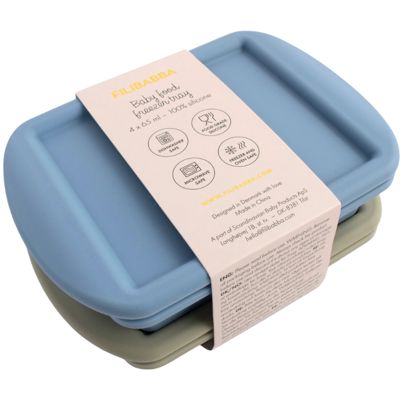 Filibabba Frysebakke Til Babymad 4x65 ml Ocean Mix (2 stk)