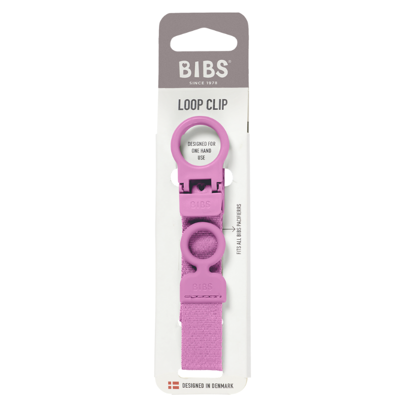 Bibs Pacifier Clip Loop Bubblegum (1 stk)