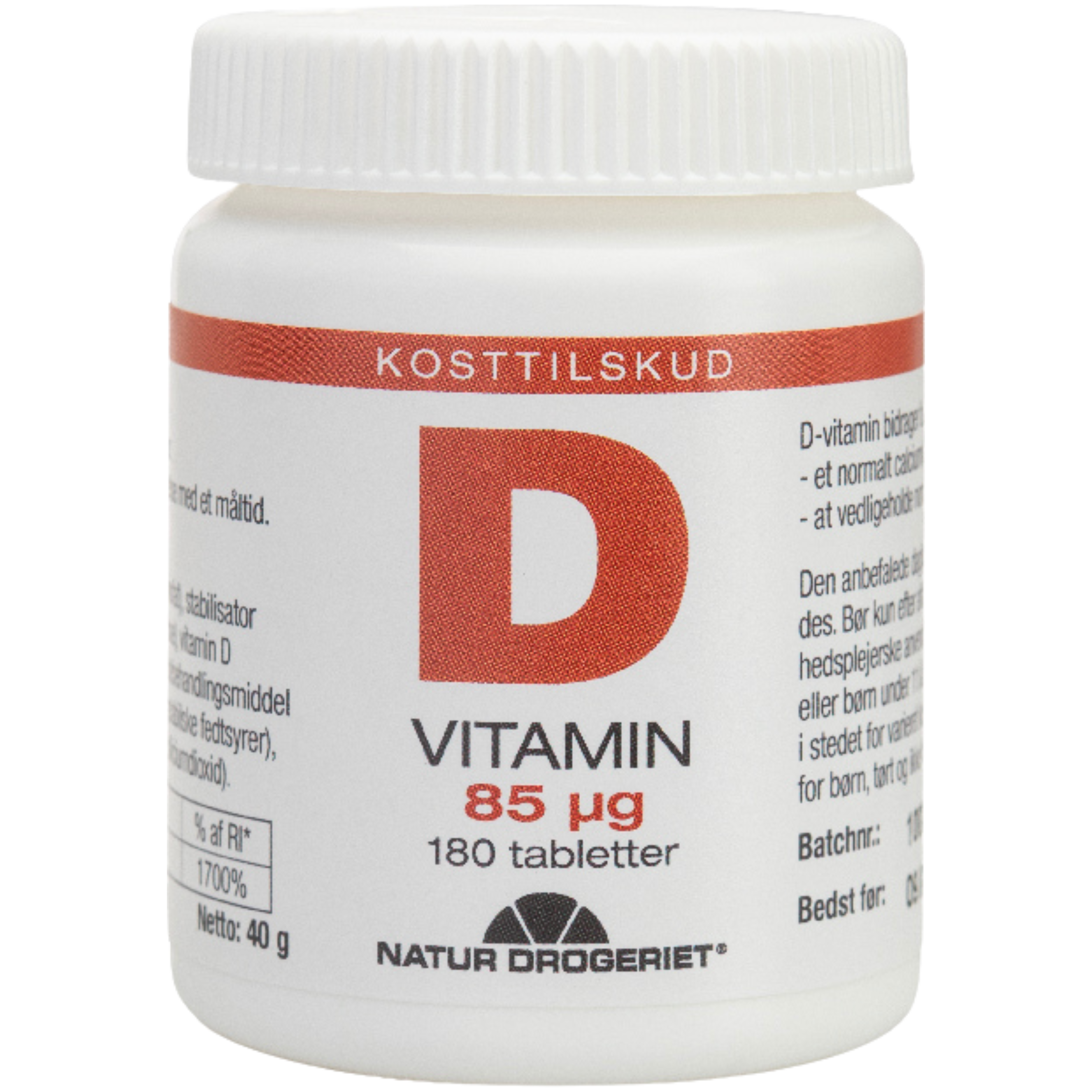 Natur Drogeriet D-Vitamin 85 µg (180 tabl)
