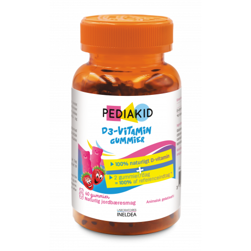 Pediakid Gummies Vitamin D3 Strawberry (60 stk)