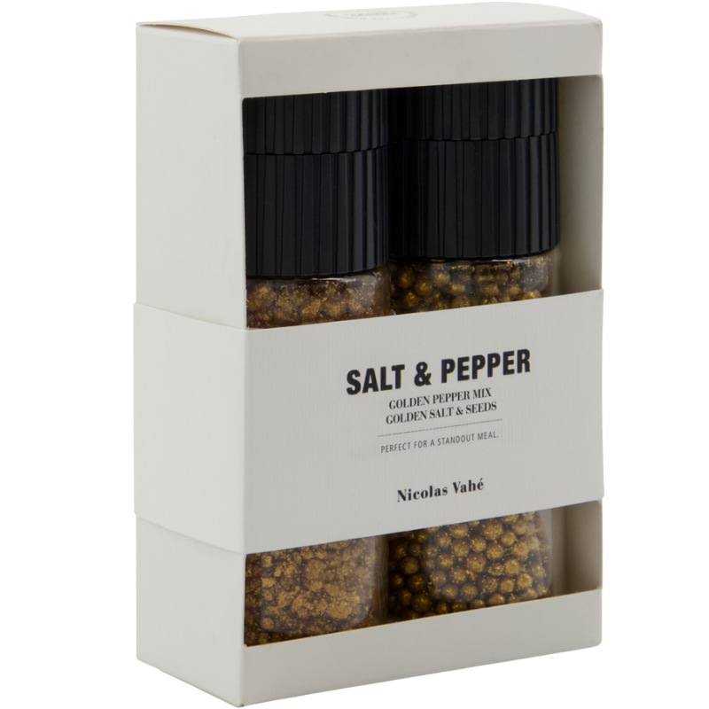 Nicolas Vahé Gaveæske Golden Pepper Mix & Golden Salt & Seeds (1 sæt)
