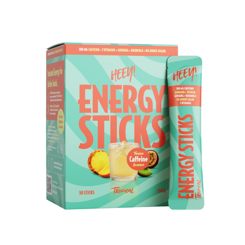 Heey! Energy Sticks Koffein + Guarana Tropical (30 stk)
