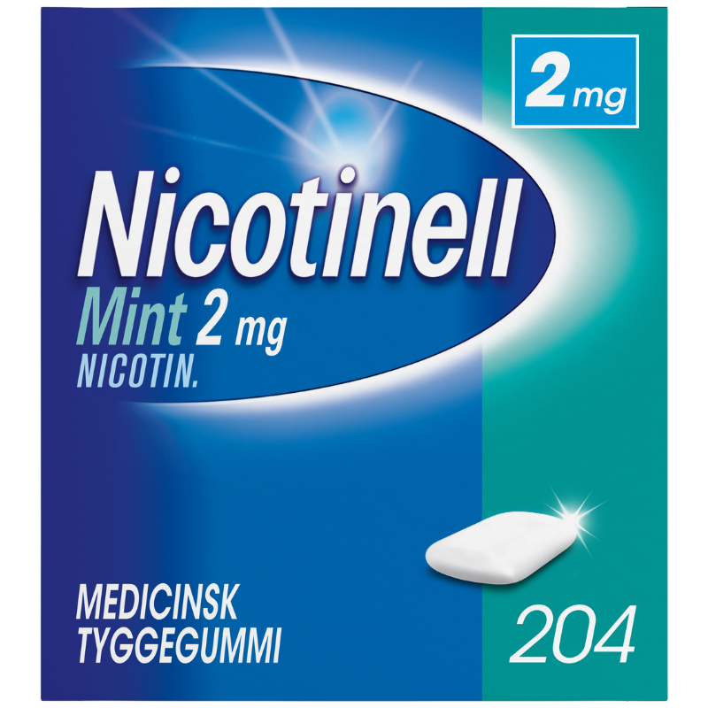 Nicotinell Mint Tyggegummi 2 mg (204 stk) Nicotinell Mint Tyggegummi 2 mg (204 stk)