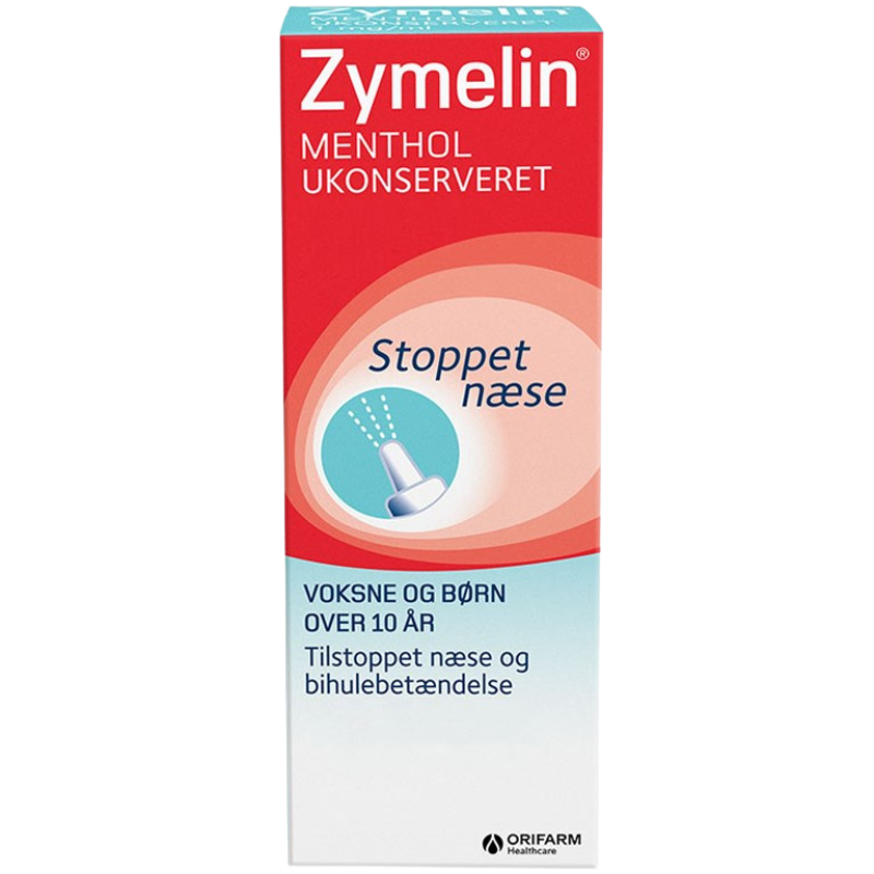 Zymelin Menthol Ukonserveret Næsespray 1 mg - 10 ml.