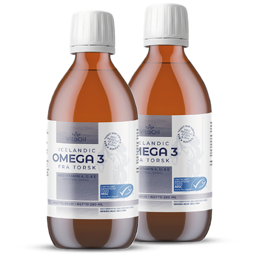 2 x VitaOil Icelandic Omega 3 Fra Torsk (280 ml)
