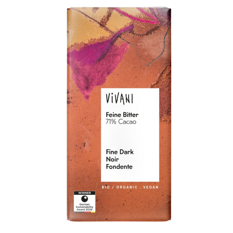 Vivani chokolade bitter 71 % Ø 80 gr.
